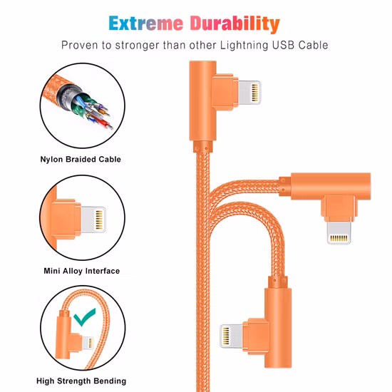 Cable USB para iPhone Cable cargador Cable USB a Lightning Cargador rápido Cable para iPhone Cable cargador para iPhone 13 Cable Lightning de alta calidad Directo de fábrica