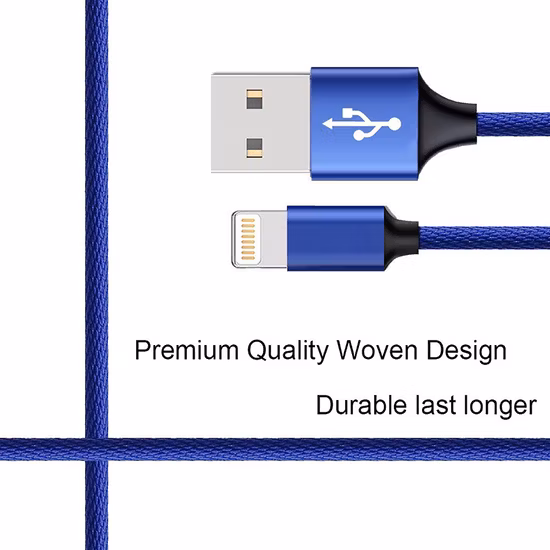Cable USB Lightning de carga rápida de alta calidad para iPhone iPad Cable de cargador de datos USB duradero para iPhone iPad Accesorios para teléfonos móviles