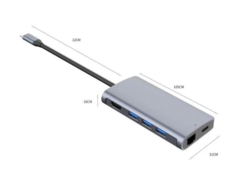 iPad PRO Hub USB C Hub for USB Type-C to 4K HDMI Adapter USB SD/TF Card Reader Thunderbolt 3 Adapter