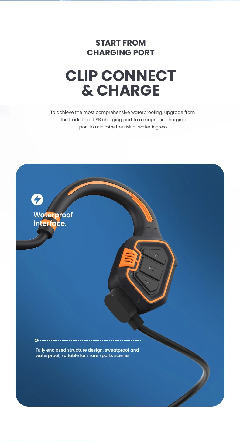 Protect Privacy Open-Ear Running Wireless Headset Bone Conduction Earphone Neckband Earphones