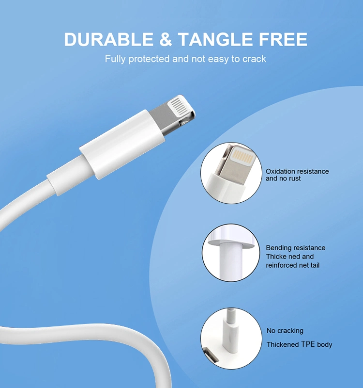 Data Cable 18W 20W Pd Fast Charging Data Cable Charger USB Type C to for iPhone Lightning Charging Data Cables