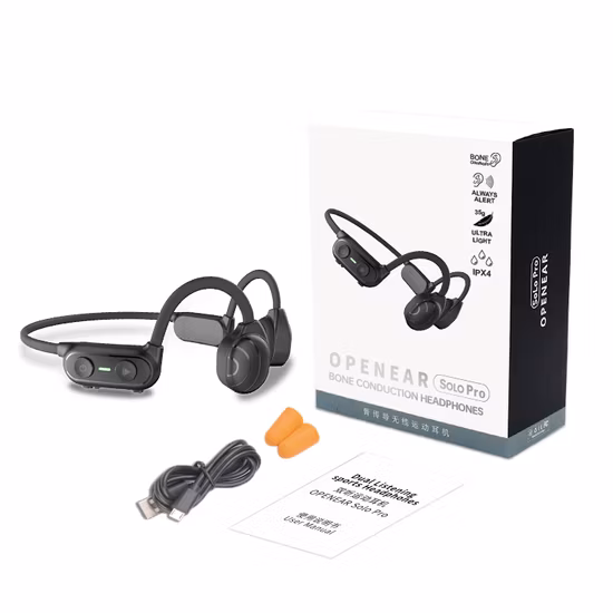 Auriculares inalámbricos de conducción ósea con protección auditiva